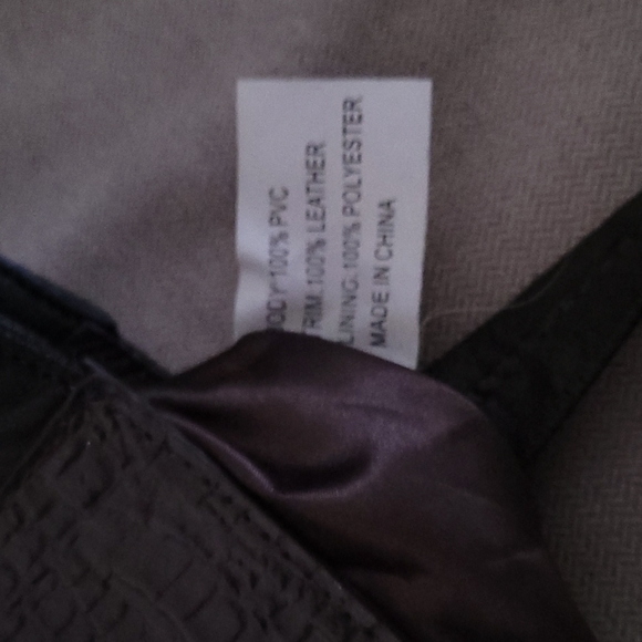 Jana Feifer Purse Leather & Faux Alligator/Crocodile/Snakeskin Print - Picture 6 of 6